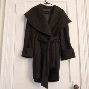 Basic belted wool jacket